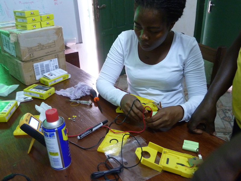 Training to repair solar lamps